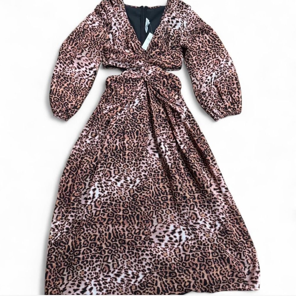 Ranna Gill Leopard Print Maxi Dress
